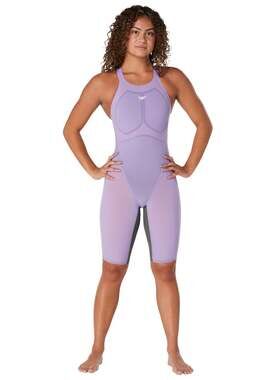 Speedo Fastskin LZR Pure Valor Purple Closed Back Kneeskin Tech Suit 28 Compete